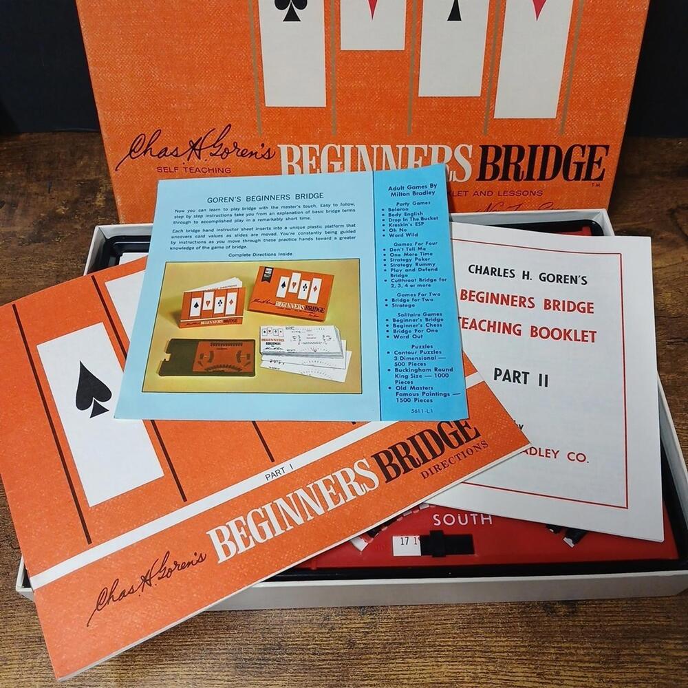 Vintage Milton Bradley Goren’s Beginners Bridge Set w/ Addt'l Booklet & Lessons - Picture 2 of 8